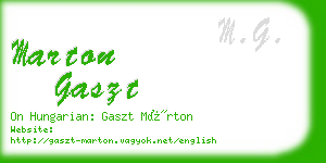 marton gaszt business card